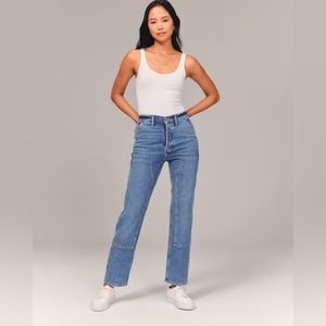 Abercrombie and Fitch High Rise Carpenter Dad Jeans